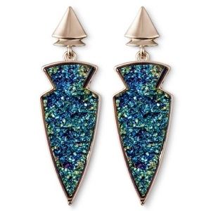 Druzy Arrow Earrings by Sugarfix
